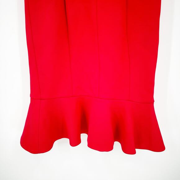 Nicholas Womens Cocktail Party Going Out‎ Flip Hem Bra Bandage Dress Size 6 Red - Picture 12 of 13